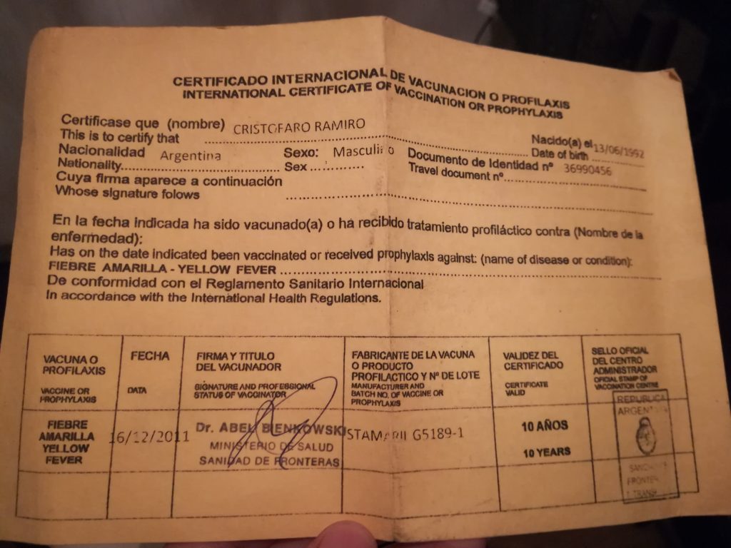 Armar un Viaje - Vacunas