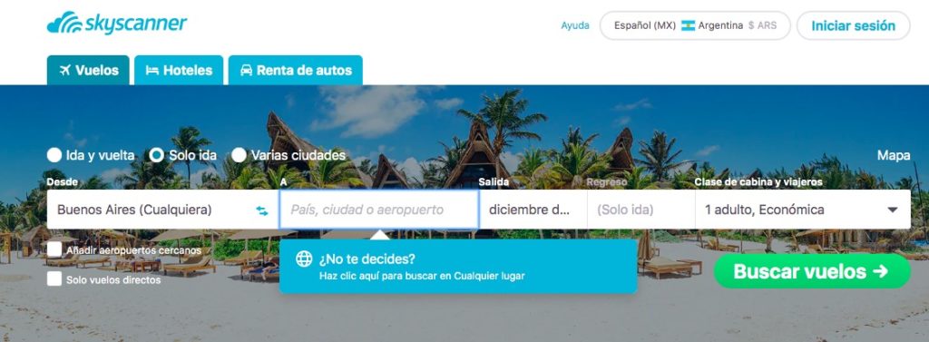 Armar un Viaje - Skyscanner