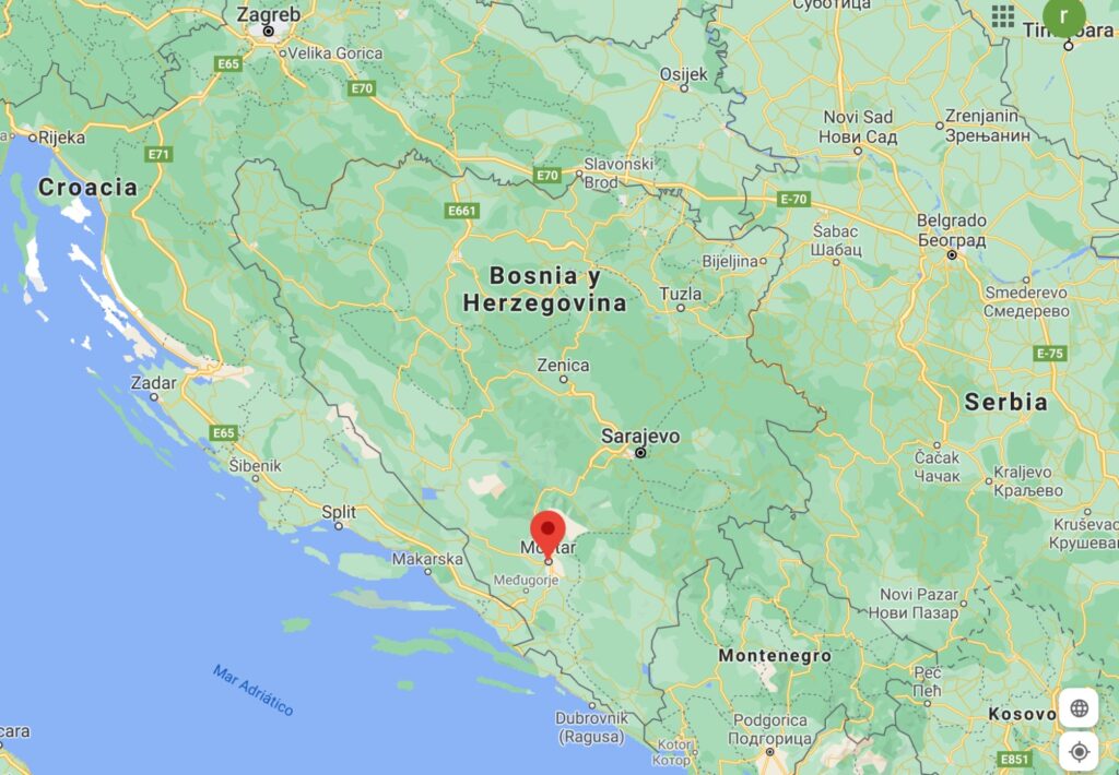 Mapa de Bosnia & Herzegovina