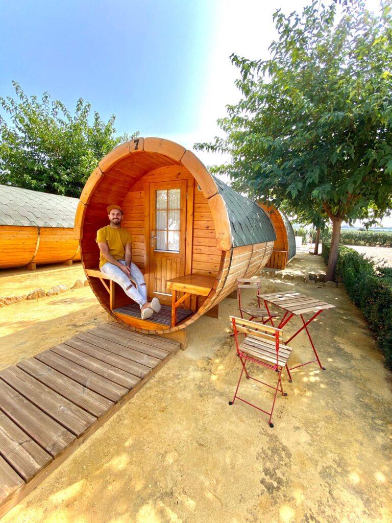 Barriles en el Camping el Nogalejo