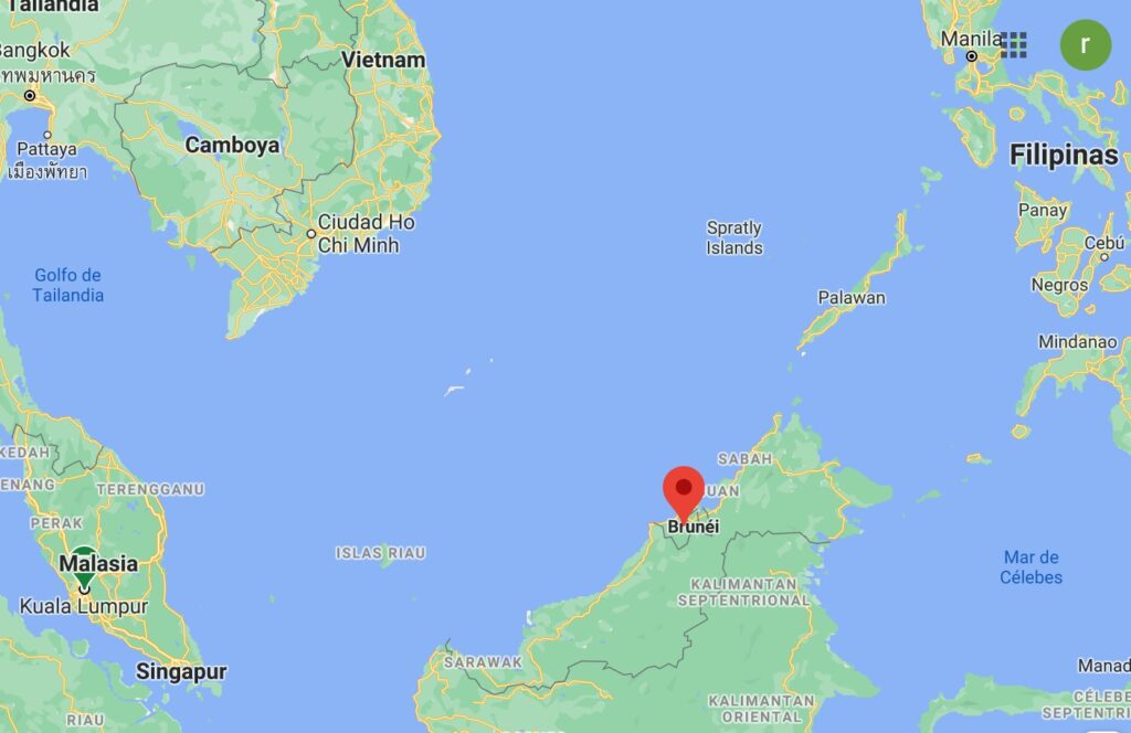 Mapa de Brunei