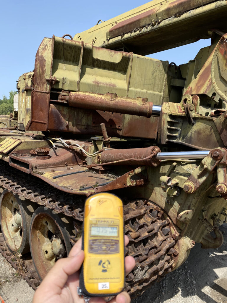 Dosímetro en Chernobyl