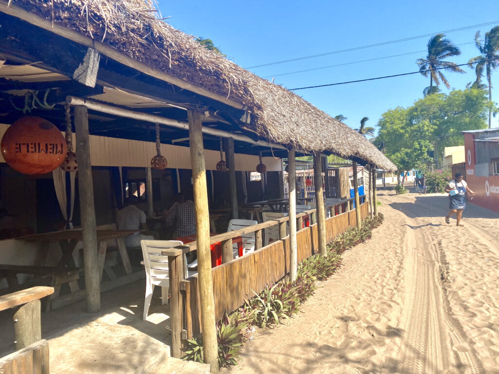 Zona de restaurantes en Inhaca