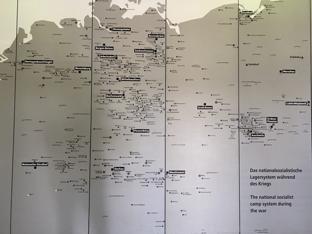 Un mapa con los Campos de Concentración