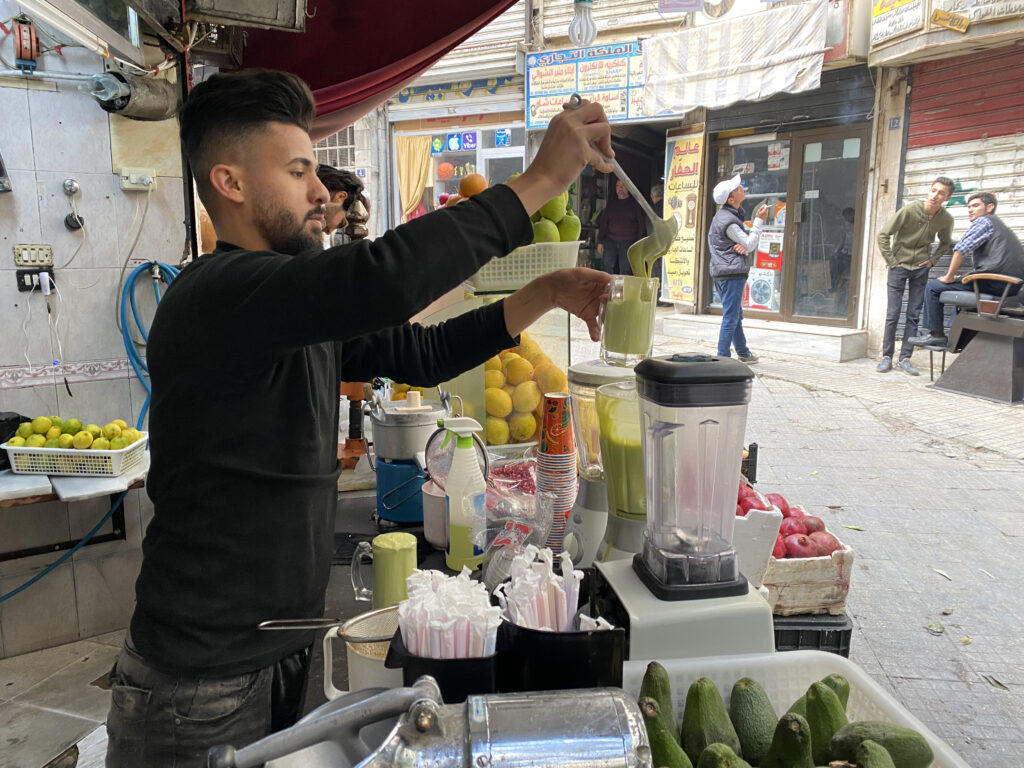 Jugos callejeros en Damasco