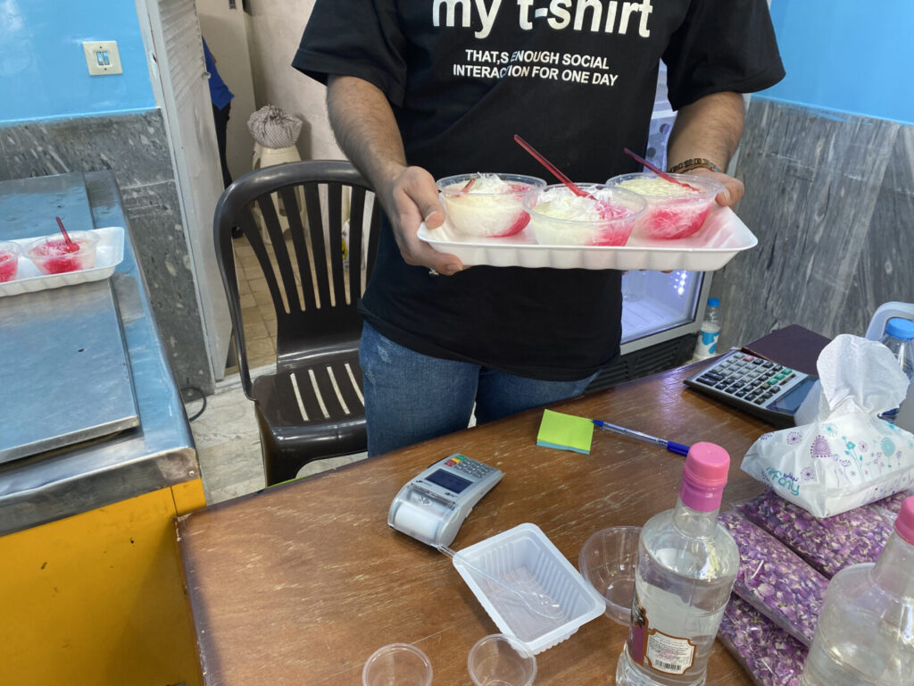 Faludeh - Helado típico de Irán - Que comer en Kashan